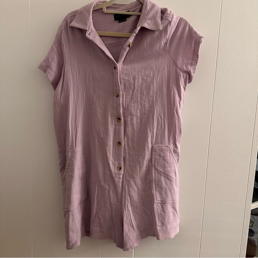 HATCH The Lenora Romper in Lilac Cotton Gauze - Size 1 - Picture 2 of 5